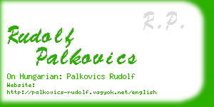 rudolf palkovics business card